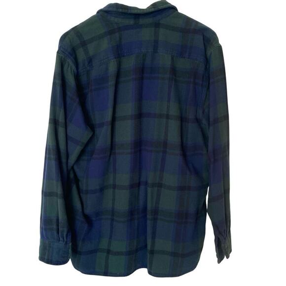 LEVI'S Men's Cotton Plaid Mid-weight Flannel Shirt in Navy/Green, Size X-Large - Picture 2 of 12